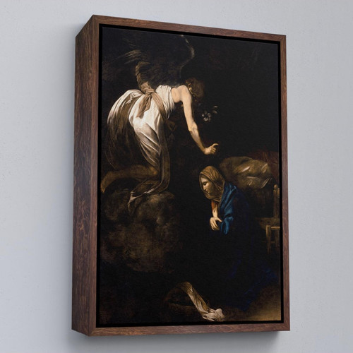 Çerçeveli Caravaggio - Duyuru Tablosu - Annunciation-7420