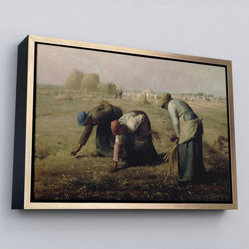 Çerçeveli Millet Darı Toplayıcı Kadınlar Tablosu - Jean-François - French-6652