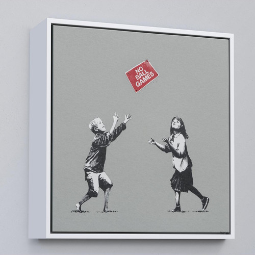 Çerçeveli Banksy No Ball Games Tablosu-8352