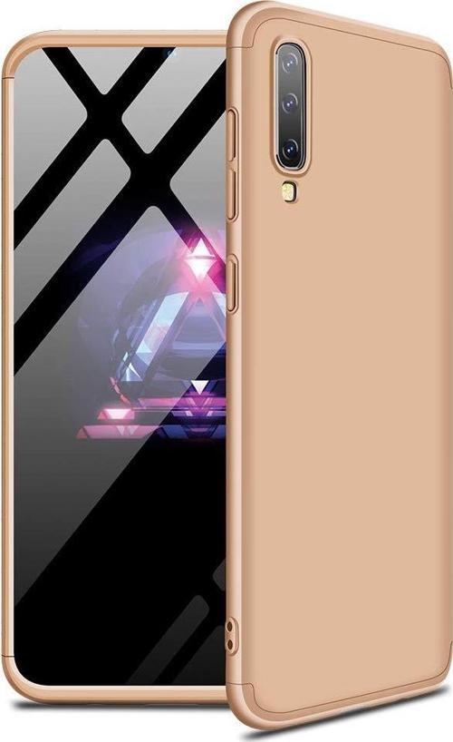 Samsung Galaxy A50 Kılıf Double Dip 360 Protective Gold