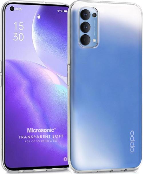 Oppo Reno 5 5G Kılıf Transparent Soft Beyaz