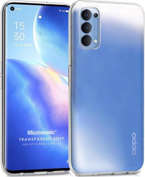 Oppo Reno 5 Pro 5G Kılıf Transparent Soft Beyaz