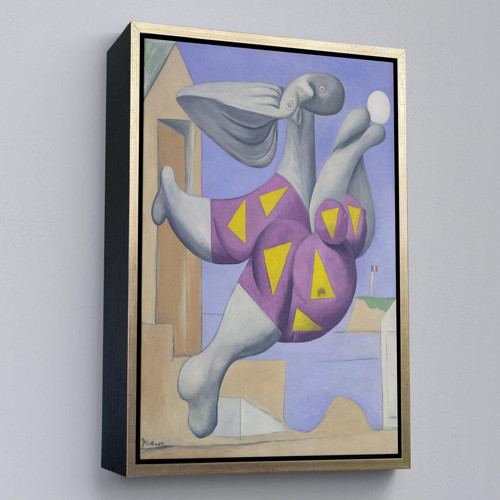 Çerçeveli Pablo Picasso - Plaj Topu İle Yıkanıyor Tablosu - Pablo Picasso Bather With Beachball-8076
