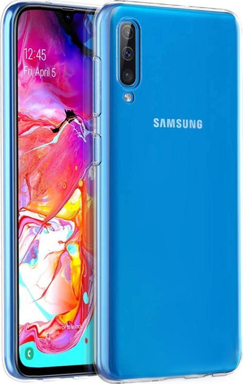 Samsung Galaxy A70 Kılıf Transparent Soft Beyaz