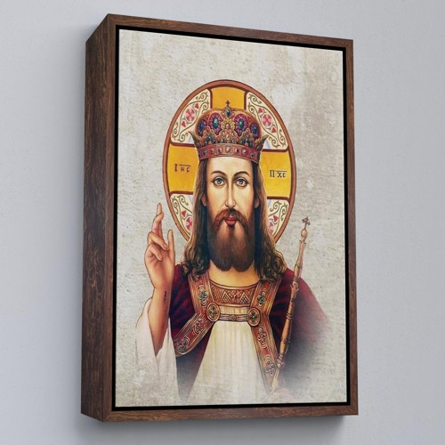 Çerçeveli Hz İsa Tablosu, Kilise Hediyesi Long Live Christ The King Jesus Christ -6387