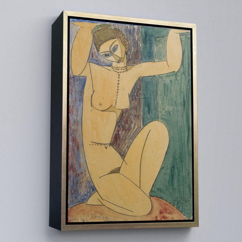 Çerçeveli Amedeo Modigliani - Cariatide Tablo-8089