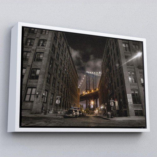Çerçeveli Manhattan Sokak Manzara Tablosu-6517