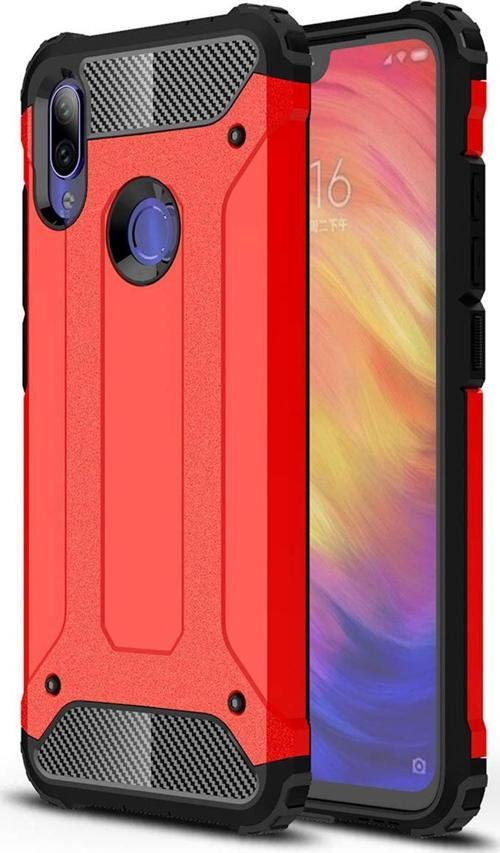 Xiaomi Redmi Note 7 Pro Kılıf Rugged Armor Kırmızı