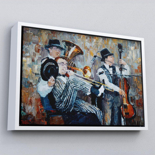 Çerçeveli Müzik Çalan Orkestra Dekoratif Duvar Tablosu-3743