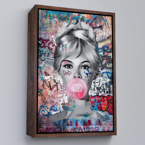 Çerçeveli Brigitte Bardot Graffiti Pop Art Duvar Tablosu-6469
