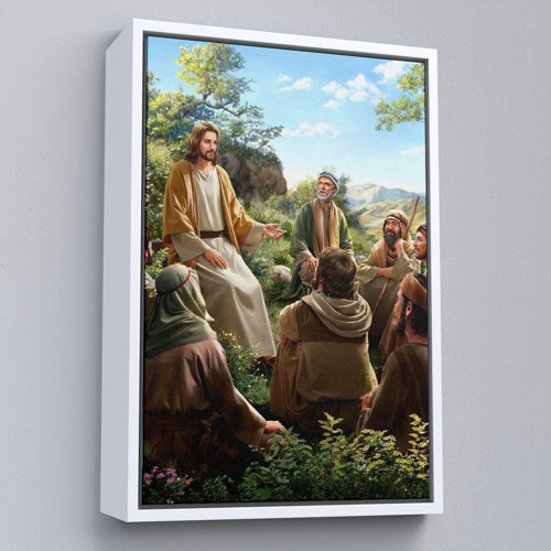 Çerçeveli İsa Mesih Havarilerine Ders Veriyor, Hristiyan Hediye Tablosu Jesus Christ -6382