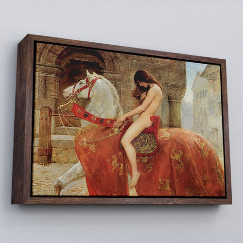 Çerçeveli Lady Godiva'İn John Collier Duvar Tablosu-6647