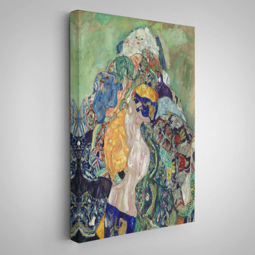 Çerçeveli Gustav Klimt - Bebek Beşiği Tablo - Baby Cradle-8073