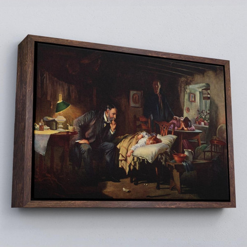 Çerçeveli The Doctor Tablosu - Joseph Tomanek, Luke Fildes-6639