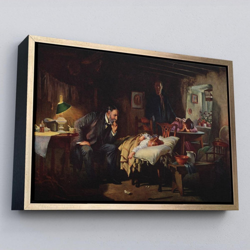 Çerçeveli The Doctor Tablosu - Joseph Tomanek, Luke Fildes-6639