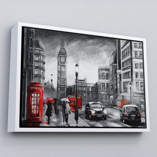 Çerçeveli Ingiltere Londra Yağlıboya Görünüm Dekoratif Tablo-3543
