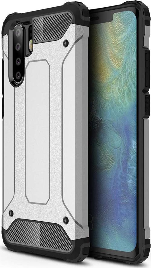 Huawei P30 Pro Kılıf Rugged Armor Gümüş