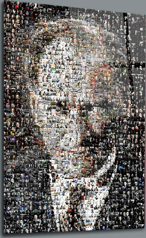 Atatürk Binlerce Fotoğraf Tek Portre Tasarım Ulta Yüksek Çözünürlüklü Kırılmaz Cam Tabo Ofis Hediye