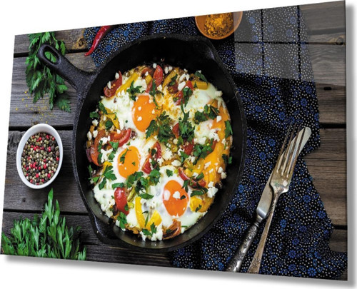 Dekoratif Duvar Aksesuarı Yemek Mutfak Cam Tablo Food Kitchen