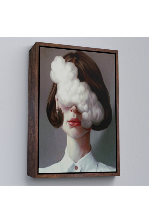 Çerçeveli Modern Gerçeküstü Kadın Sanatı Kanvas Tablo, Pop Art Kanvastablo Sanatı-5212