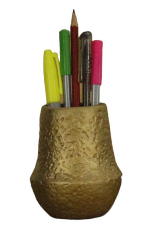 Kalemlik Altın Renk Masa Kalemliği Organizer Kalemlik Model 15