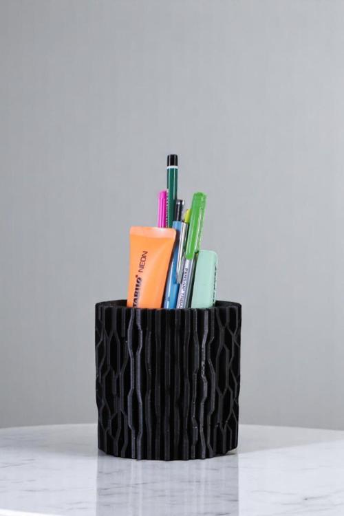 Kalemlik Masa Kalemliği Organizer Kalemlik Siyah Renk Model 78