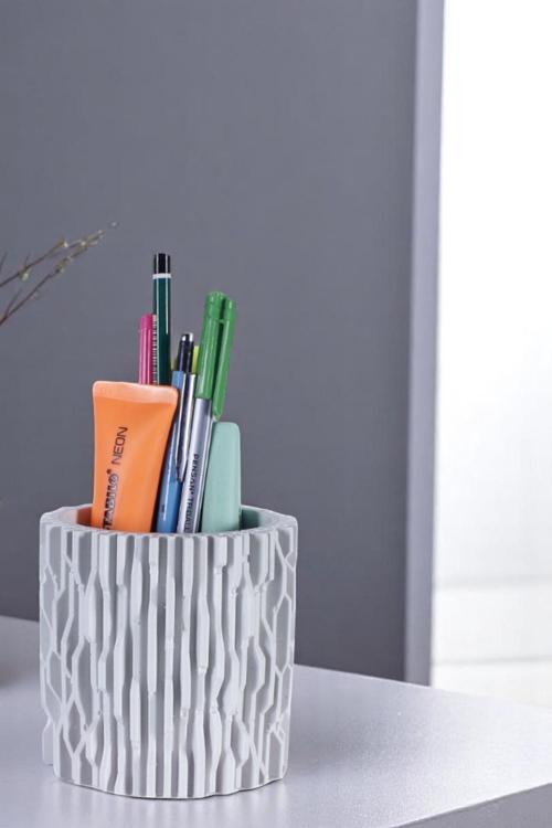 Kalemlik Masa Kalemliği Organizer Kalemlik Beyaz Renk Model 78