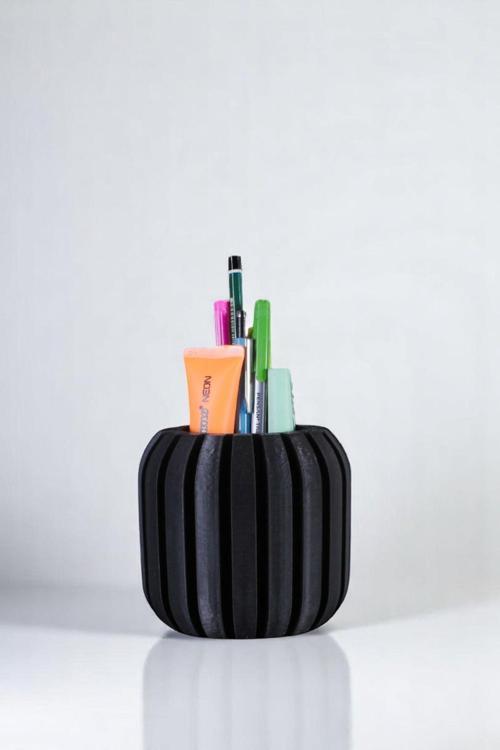 Kalemlik Masa Kalemliği Organizer Kalemlik Siyah Renk Model 79