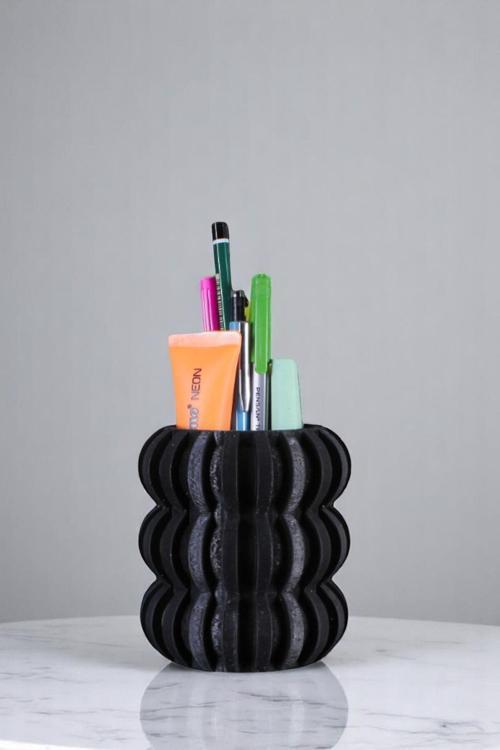 Kalemlik Masa Kalemliği Organizer Kalemlik Siyah Renk Model 75