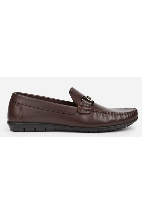 90146 Kahverengi Erkek Loafer Günlük Deri Ayakkabı