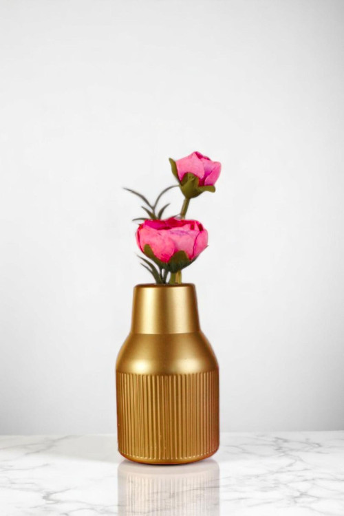 Vazo Küçük Vazo Masa Üstü Vazo Ev Dekorasyon Vazo Beyaz Renk Model 60