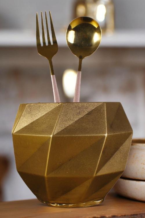 Tezgah Kaşıklık Modern Tezgah Üstü Kaşıklık Dekoratif Dik Kaşıklık Siyah Renk Model 20