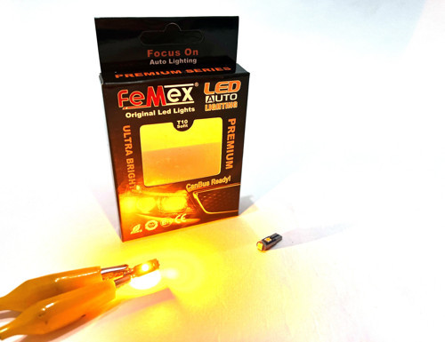 PREMİUM 10\'LU T5 LED 3030 CHİPSET 3SMD MİNİ TURUNCU LED AMPUL