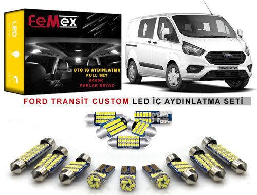 Ford Custom LED İç Aydınlatma Ampul Seti FEMEX Parlak Beyaz
