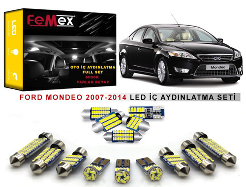 Ford Mondeo 2007-2014 LED İç Aydınlatma Ampul Seti FEMEX Parlak Beyaz