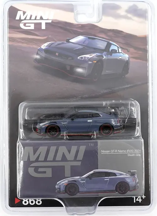 1:64 Nissan GT-R Nismo 2024 Stealth Gray Diecast Model Araba MGT00868