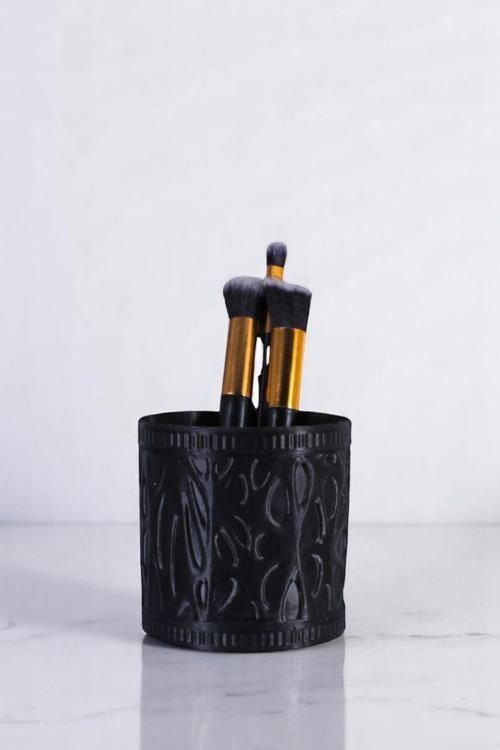 Makyaj Organizeri Makyaj Fırçalığı Makyaj Organizer Düzenleyici Siyah Renk Model 76