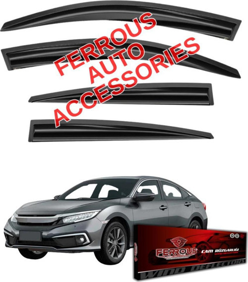 Honda Civic FC5 Ferrous Cam Rüzgarlığı 4lü Set 2016 2022