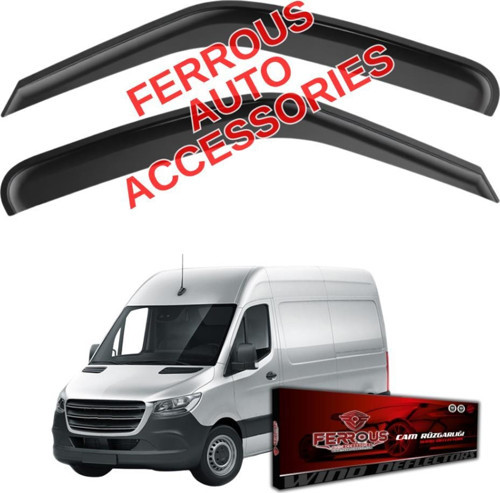 Mercedes Sprinter W907 Fitil Üstü Ferrous Cam Rüzgarlığı 2li 2019 ve Üstü