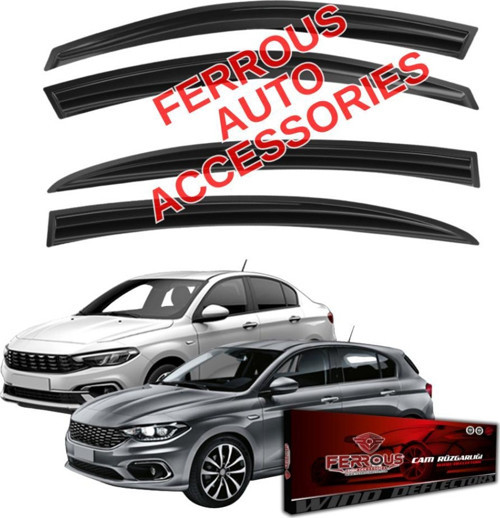 Fiat Egea Sedan/HB Ferrous Cam Rüzgarlığı 4lü Set 2021 ve Üstü