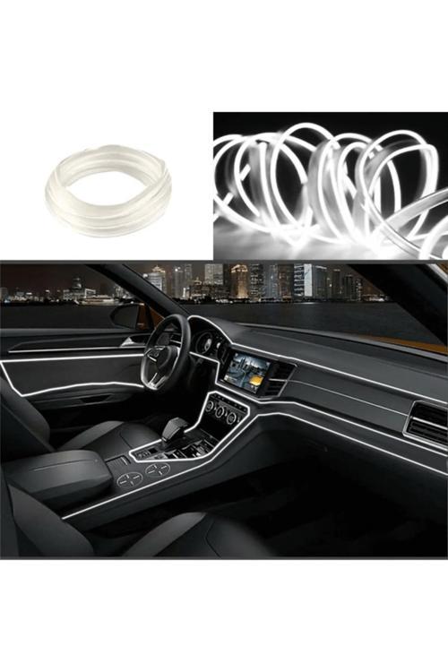 Araç İçi Neon Aydınlatma Led Göğüs Torpido Ledi Neon İp Led Beyaz 2 Metre