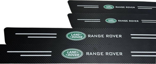 Range Rover Logolu Karbon Kapı Eşiği Koruyucu Bant Folyo 4'Lü Set