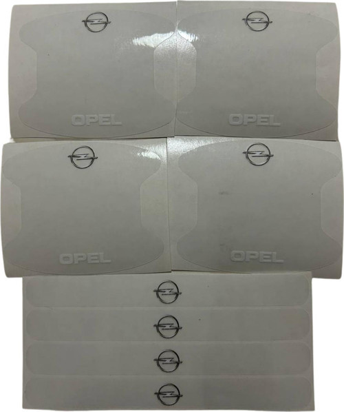 Opel Marka Logolu Oto Kapı Kolu Çizik Önleyici Yapışkan 8'Li Set