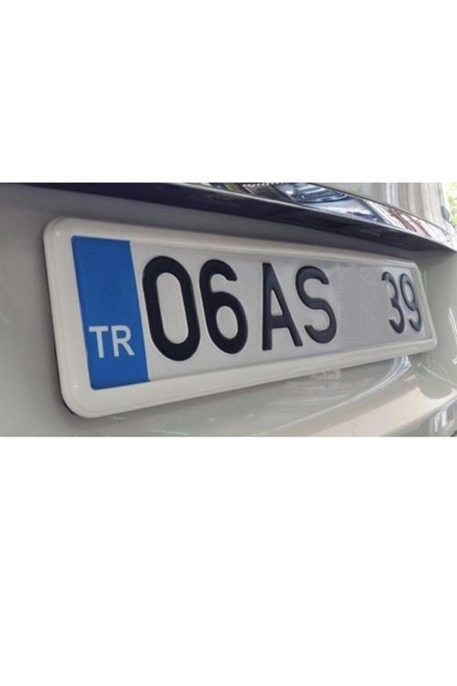 Beyaz Çerçeveli Oto Plakalık Abs Plastik Esnek Plakalık 2 Adet