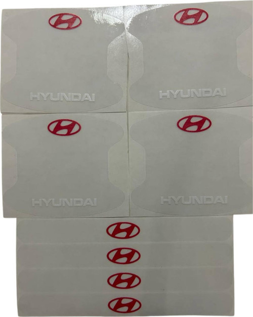 Hyundai Marka Logolu Oto Kapı Kolu Çizik Önleyici Yapışkan 8'Li Set
