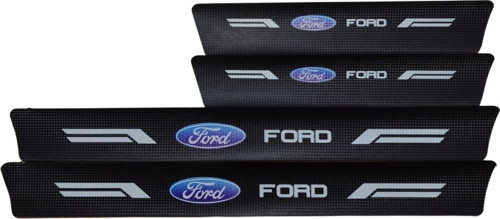 Ford Logolu Uyumlu Karbon Kapı Eşiği Koruyucu Bant Folyo 4'Lü Set