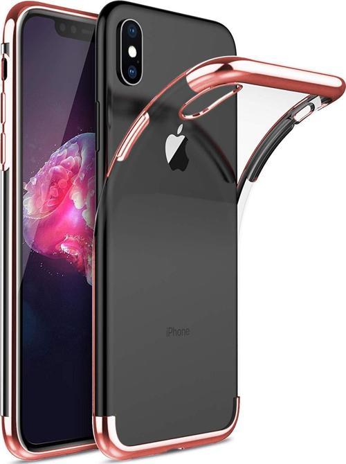 Apple iPhone X Kılıf Skyfall Transparent Clear Rose Gold