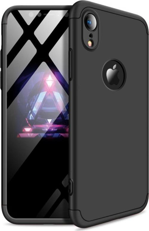 Apple iPhone XR (6.1'') Kılıf Double Dip 360 Protective Siyah