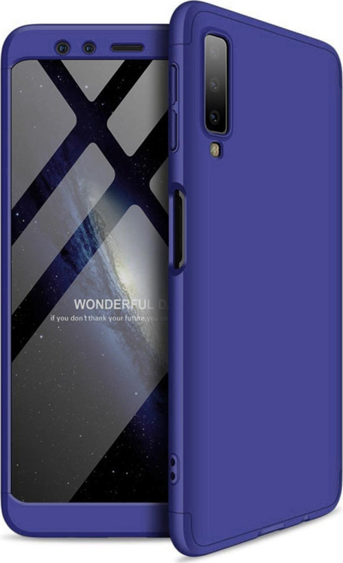Samsung Galaxy A7 2018 Kılıf Double Dip 360 Protective Lacivert