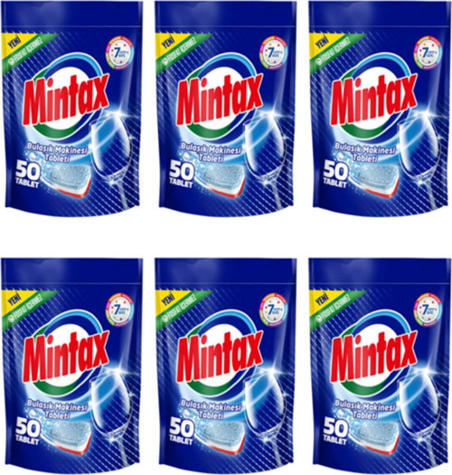 Bulaşık Makinası Deterjan Tableti 50 Tablet 6lı Set